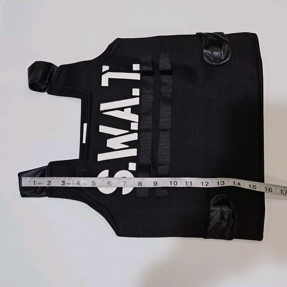 NEW SWAT Officer Halloween Costume Child Boys OSFM (Approx Small/Med) Vest Hat